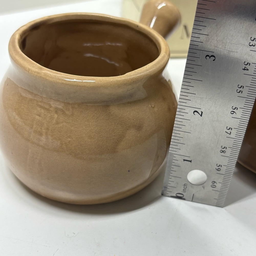 Vintage 80s glazed ceramic 2-piece pot for simmering stovetop potpourri with box - Picture 12 of 12